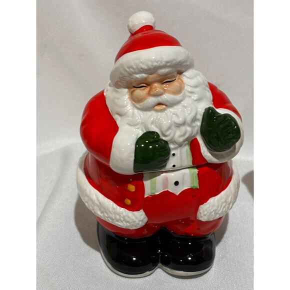Vintage Lillian Vernon Santa & Toy Bag •Creamer•Lidded Sugar Set Collector MCM - Picture 2 of 10